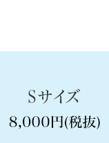 Sサイズ 8,000円(税抜)